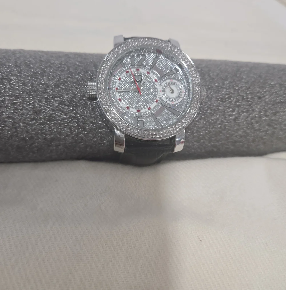 Super Techno Ice Mania Japan Quartz Mens Crystal Iced Water Resistant Watch